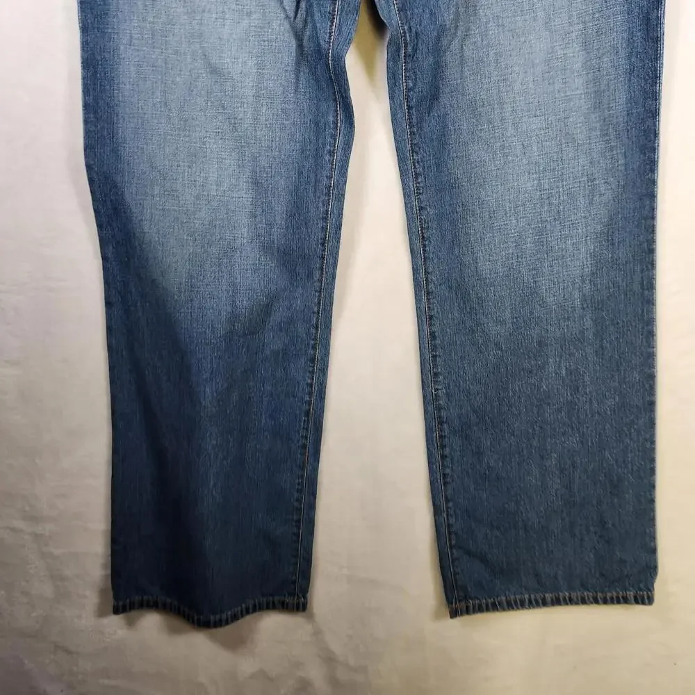Ted Baker Jean Men's 36x34 Relaxed Fit Denim Button Fly Straight Leg Y2K‎